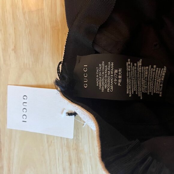 GUCCI Logo Band Baseball Cap Black & White - Picture 3 of 4